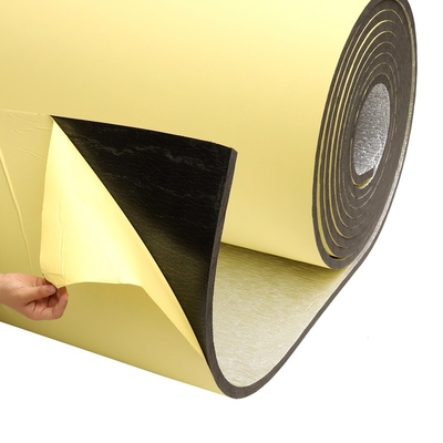 Adhesive One Side Foam With Foil Insulation Rolls Disesuaikan Matt Grey Foil Ditutup Polyolefin Foam Insulation