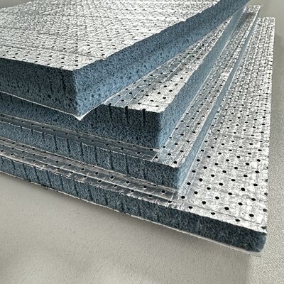 Semi Open Cell Polyolefin PO Acoustic Foam dengan Lapisan Foil Aluminium dan Backing Adhesive Premium Noise Reduction Insulation Boards tahan api dan mudah dipasang untuk sistem ventilasi