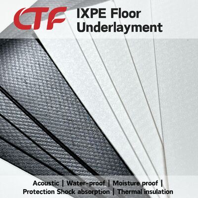 Kelembaban Proof Silent IXPE Cushion Underlay Pad Apartment Flooring Accessory untuk PVC SPC Floors Hotel Rumah Sakit Penggunaan konstruksi