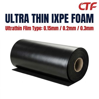 0.15mm 0.2mm 0.3mm Thin IXPE Foam Roll Gum Backed Waterproof Insulation Material untuk Tepi dan Aplikasi Elektronik