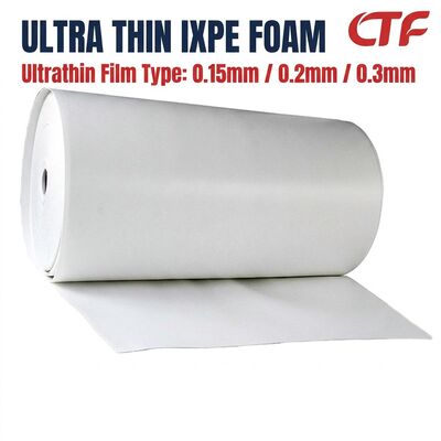 Titik IXPE Foam Roll 0.15mm 0.2mm 0.3mm Gum Backed Waterproof Insulation Sheet untuk pita dan penggunaan industri elektronik