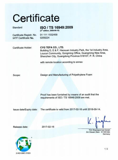 Polyolefin Foam Sel Tertutup yang Terpisah. 24