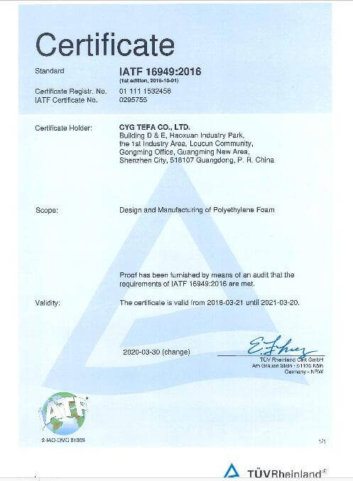 Polyolefin Foam Sel Tertutup yang Terpisah. 26